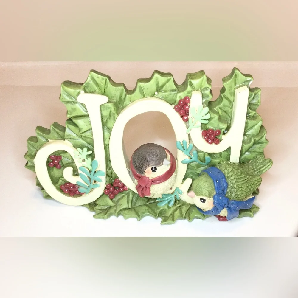 Dicksons Joyful Expressions Peace Resin Tabletop Block Plaque Bird